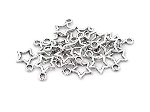 Vintageparts FACHHANDEL FÜR SCHMUCKZUBEHÖR Sterne in antik silberfarben 12mm 20 Stück von Vintageparts FACHHANDEL FÜR SCHMUCKZUBEHÖR