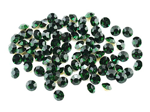 Strasssteine in Emerald 3,8mm 50 Stück von Vintageparts DIY Schmuck zum selber basteln dunkelgrün Glasschliff cabochon von Vintageparts FACHHANDEL FÜR SCHMUCKZUBEHÖR