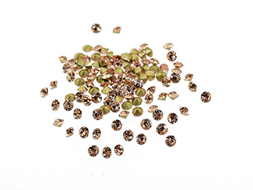 100 Strasssteine in rosè, 1,6 mm von Vintageparts, DIY-Schmuck von Vintageparts FACHHANDEL FÜR SCHMUCKZUBEHÖR