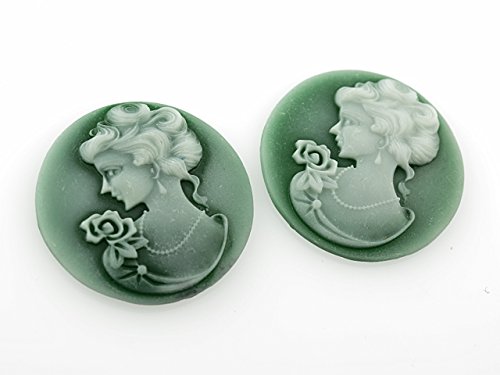 Vintageparts 2 Kameen mit Vintage Damenmotiv für 30 mm Fassungen, DIY-Schmuck Vintageparts 2 Kameen mit Vintage Damenmotiv für 30 mm Fassungen, DIY-Schmuck von Vintageparts FACHHANDEL FÜR SCHMUCKZUBEHÖR