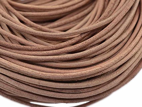 Vintageparts 2 m echtes Lederband Peru 2,5 mm, DIY-Schmuck von Vintageparts FACHHANDEL FÜR SCHMUCKZUBEHÖR