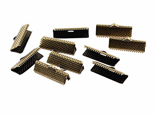 Vintageparts 20 Bandklemmen 20 mm in antik Bronze, DIY-Schmuck von Vintageparts FACHHANDEL FÜR SCHMUCKZUBEHÖR