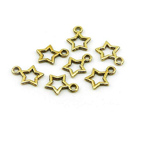 Vintageparts 20 Stern Anhänger aus Metall in antik goldfarben, DIY-Schmuck Vintageparts 20 Stern Anhänger aus Metall in antik goldfarben, DIY-Schmuck von Vintageparts FACHHANDEL FÜR SCHMUCKZUBEHÖR