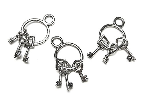 Vintageparts 3 Anhänger als Schlüsselringe in antik silberfarben, DIY-Schmuck Vintageparts 3 Anhänger als Schlüsselringe in antik silberfarben, DIY-Schmuck von Vintageparts FACHHANDEL FÜR SCHMUCKZUBEHÖR