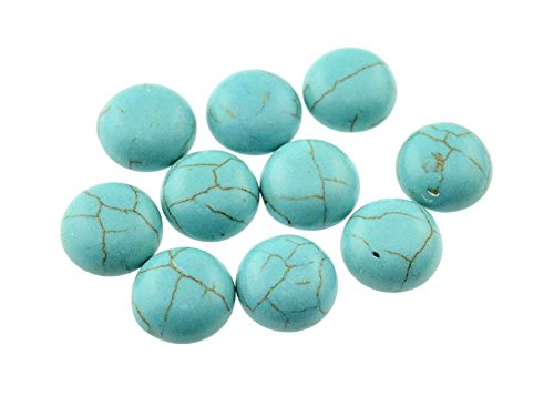 Vintageparts 4 Cabochons aus synthetischem Türkis für 10 mm Fassungen Vintageparts 4 Cabochons aus synthetischem Türkis für 10 mm Fassungen von Vintageparts FACHHANDEL FÜR SCHMUCKZUBEHÖR