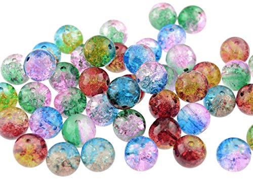40 Crackle Glasperlen Farbmix von Vintageparts, DIY-Schmuck 40 Crackle Glasperlen Farbmix von Vintageparts, DIY-Schmuck von Vintageparts FACHHANDEL FÜR SCHMUCKZUBEHÖR