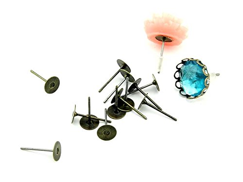 Vintageparts 40 Ohrstecker in antik Bronze mit 6 mm Klebepad, DIY-Schmuck Vintageparts 40 Ohrstecker in antik Bronze mit 6 mm Klebepad, DIY-Schmuck von Vintageparts FACHHANDEL FÜR SCHMUCKZUBEHÖR