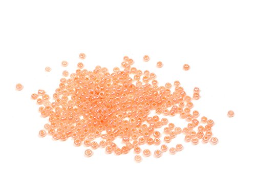 Vintageparts 500 Rocailles Perlen in lachs, 2 mm, DIY-Schmuck von Vintageparts FACHHANDEL FÜR SCHMUCKZUBEHÖR