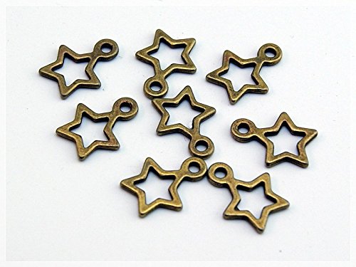 Vintageparts Anhänger als Stern aus Metall in der Farbe antik Bronze 20 Stück, DIY-Schmuck Vintageparts Anhänger als Stern aus Metall in der Farbe antik Bronze 20 Stück, DIY-Schmuck von Vintageparts FACHHANDEL FÜR SCHMUCKZUBEHÖR