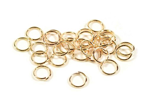 Vintageparts Biegeringe in lightgoldfarben 6 mm 100 Stück DIY-Schmuck von Vintageparts FACHHANDEL FÜR SCHMUCKZUBEHÖR