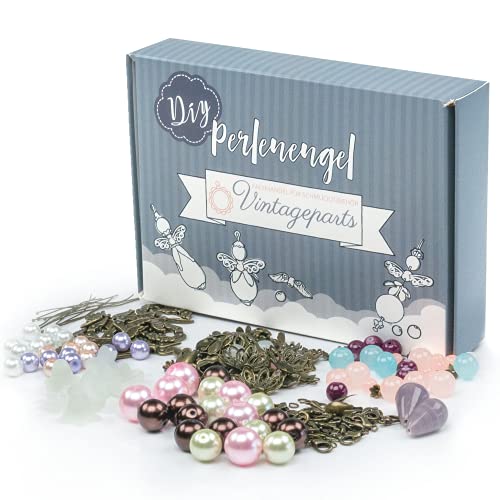 Vintageparts DIY Bastel-Set für 30 Perlen-Engel - Schutzengel-Anhänger als Glücksbringer, Gastgeschenk, Hochzeit,Taufe, Konfirmation oder Geburtstag Vintageparts DIY Bastel-Set für 30 Perlen-Engel - Schutzengel-Anhänger als Glücksbringer, Gastgeschenk, Hochzeit,Taufe, Konfirmation oder Geburtstag von Vintageparts FACHHANDEL FÜR SCHMUCKZUBEHÖR