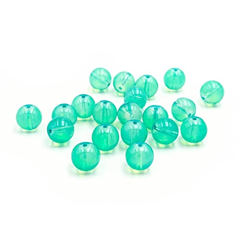 Vintageparts Glasperlen in Aquamarine in türkis 12mm 20 Stück | DIY | Schmuck selber basteln | Kinder | Erwachsene | Unisex | Kreativität | Armband | Kette von Vintageparts FACHHANDEL FÜR SCHMUCKZUBEHÖR