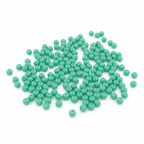 Vintageparts Glasperlen rund Türkisgrün 4 mm Fädelloch 1 mm 200 Stück für Schmuck Basteln und DIY Vintageparts Glasperlen rund Türkisgrün 4 mm Fädelloch 1 mm 200 Stück für Schmuck Basteln und DIY von Vintageparts FACHHANDEL FÜR SCHMUCKZUBEHÖR