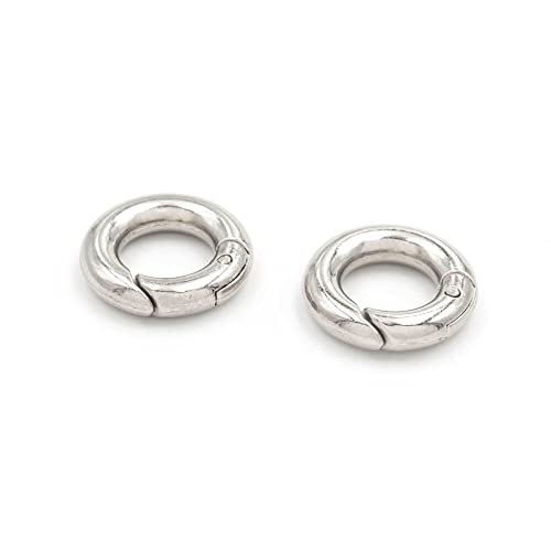 Vintageparts Karabinerhaken in platinfarben 15mm 2 Stück zum Schmuck selber basteln von Vintageparts FACHHANDEL FÜR SCHMUCKZUBEHÖR
