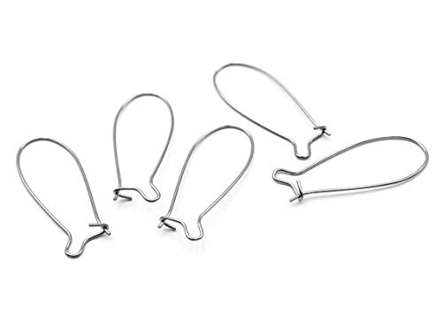 Vintageparts Kidney Ohrhaken in silberfarben platiniert 10 Stück DIY Schmuck zum selber Machen von Vintageparts FACHHANDEL FÜR SCHMUCKZUBEHÖR