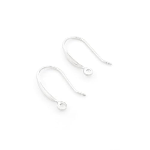 Vintageparts Ohrhaken 15,5 mm aus 925er Silber mit kornförmiger Vorderseite 2 Stück zum Schmuck selber basteln von Vintageparts FACHHANDEL FÜR SCHMUCKZUBEHÖR