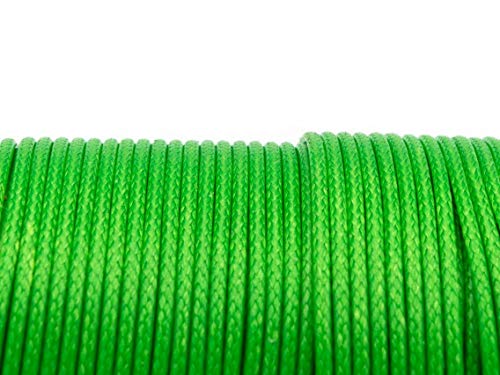 Polyesterkordel gewachst in kräftigem hellgrün 1mm 10 m von Vintageparts DIY Schmuck von Vintageparts FACHHANDEL FÜR SCHMUCKZUBEHÖR