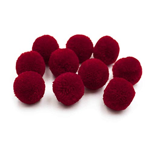 Vintageparts Pom Poms aus Polyester in dunkelrot 20mm 10 Stück Vintageparts Pom Poms aus Polyester in dunkelrot 20mm 10 Stück von Vintageparts FACHHANDEL FÜR SCHMUCKZUBEHÖR