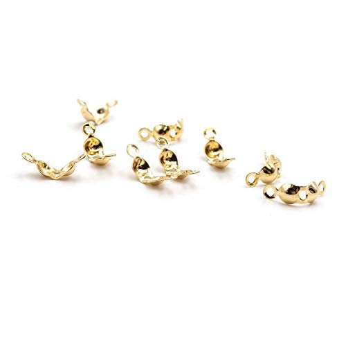 Vintageparts Quetschkalotten mit 18k Goldbeschichtung 3mm 10 Stück zum Schmuck selber basteln Vintageparts Quetschkalotten mit 18k Goldbeschichtung 3mm 10 Stück zum Schmuck selber basteln von Vintageparts FACHHANDEL FÜR SCHMUCKZUBEHÖR