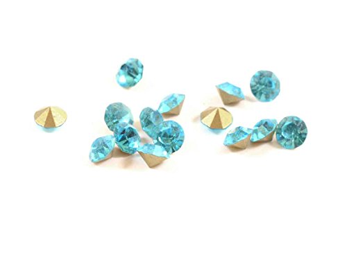 Vintageparts Strasssteine in türkis 3,9 mm 50 Stück DIY-Schmuck von Vintageparts FACHHANDEL FÜR SCHMUCKZUBEHÖR
