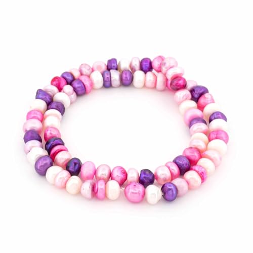 Vintageparts Süßwasserzuchtperlen Mix Rosenzauber 6 mm Strang ca. 79 Perlen Schmuck DIY Vintageparts Süßwasserzuchtperlen Mix Rosenzauber 6 mm Strang ca. 79 Perlen Schmuck DIY von Vintageparts FACHHANDEL FÜR SCHMUCKZUBEHÖR