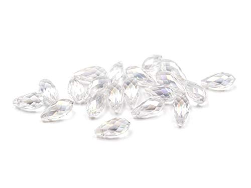Vintageparts klare Glasschliffperlen als Tropfen mit Holo Effekt 13 mm 10 Stück DIY-Schmuck zum Schmuck selber machen Vintageparts klare Glasschliffperlen als Tropfen mit Holo Effekt 13 mm 10 Stück DIY-Schmuck zum Schmuck selber machen von Vintageparts FACHHANDEL FÜR SCHMUCKZUBEHÖR