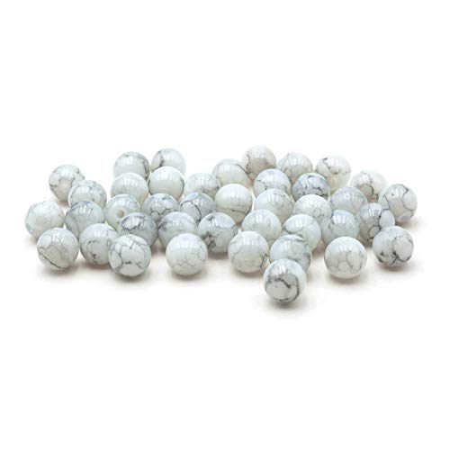 Vintageparts marmorierte Glasperlen in grau-schwarz 8 mm 40 Stück, DIY-Schmuck Vintageparts marmorierte Glasperlen in grau-schwarz 8 mm 40 Stück, DIY-Schmuck von Vintageparts FACHHANDEL FÜR SCHMUCKZUBEHÖR