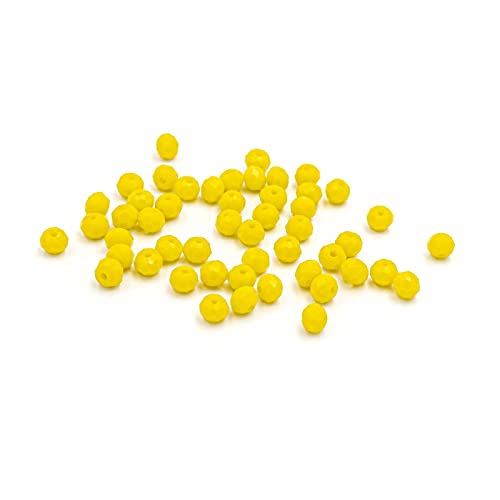kleine Glasschliffperlen in gelb 3x2 mm 50 Stück von Vintageparts DIY Schmuck von Vintageparts FACHHANDEL FÜR SCHMUCKZUBEHÖR