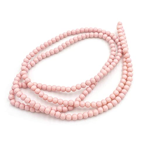 kleine glasierte Glasperlen in Altrosa 4 mm EIN Strang 200 Stück von Vintageparts DIY Schmuck Perlen Beads rosa Schmuckperlen für Perlenarmbänder von Vintageparts FACHHANDEL FÜR SCHMUCKZUBEHÖR