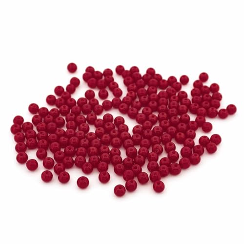 runde Glasperlen 4 mm in Chilirot 200 Stück von Vintageparts FACHHANDEL FÜR SCHMUCKZUBEHÖR