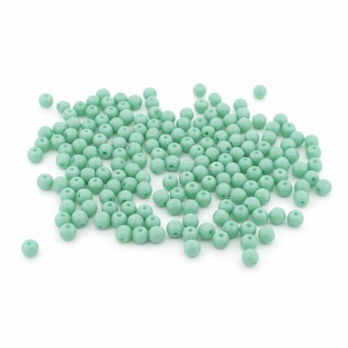 runde Glasperlen 4 mm in Mintpastell 200 Stück von Vintageparts FACHHANDEL FÜR SCHMUCKZUBEHÖR
