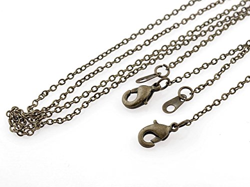 Vintageparts 1 Lange, fertige Gliederkette aus Messing in antik Bronze, 95 cm, DIY-Schmuck von Vintageparts FACHHANDEL FÜR SCHMUCKZUBEHÖR