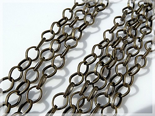 Vintageparts 1 m grobe Gliederkette in Vintage Bronze, DIY-Schmuck Vintageparts 1 m grobe Gliederkette in Vintage Bronze, DIY-Schmuck von Vintageparts FACHHANDEL FÜR SCHMUCKZUBEHÖR