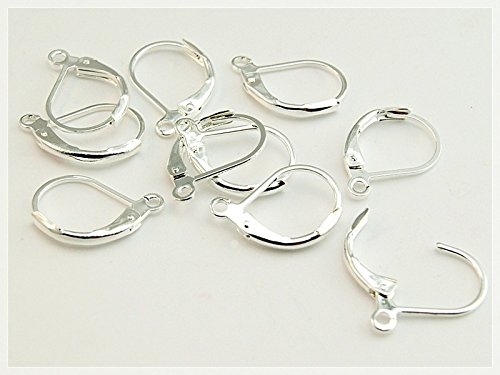 Vintageparts 10 Brisuren silberfarben Klappohrring, DIY-Schmuck Vintageparts 10 Brisuren silberfarben Klappohrring, DIY-Schmuck von Vintageparts FACHHANDEL FÜR SCHMUCKZUBEHÖR