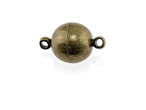 Vintageparts 2 Magnetverschlüsse aus Messing in antik bronzefarben, DIY-Schmuck von Vintageparts FACHHANDEL FÜR SCHMUCKZUBEHÖR