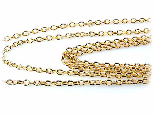 Vintageparts 2 m Gliederkette in goldfarben, 3 x 4 mm, DIY-Schmuck Vintageparts 2 m Gliederkette in goldfarben, 3 x 4 mm, DIY-Schmuck von Vintageparts FACHHANDEL FÜR SCHMUCKZUBEHÖR