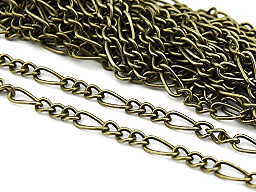 2 m Kette antik Bronze mit langen Gliedern von Vintageparts FACHHANDEL FÜR SCHMUCKZUBEHÖR