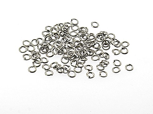 200 Binderinge in Silber platiniert, 3 mm von Vintageparts, DIY-Schmuck von Vintageparts FACHHANDEL FÜR SCHMUCKZUBEHÖR