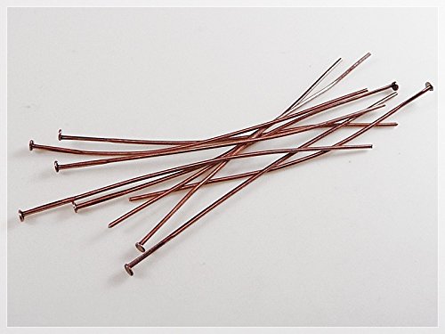 Vintageparts 30 Nietstifte 7 cm Vintage Kupfer, DIY-Schmuck von Vintageparts FACHHANDEL FÜR SCHMUCKZUBEHÖR