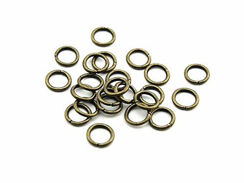 Vintageparts 50 Biegeringe in antik Bronze, 8 mm, DIY-Schmuck von Vintageparts FACHHANDEL FÜR SCHMUCKZUBEHÖR