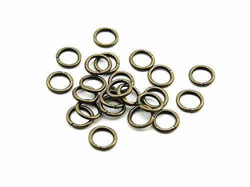 50 Biegeringe in antik Bronze, 8 mm von Vintageparts, DIY-Schmuck von Vintageparts FACHHANDEL FÜR SCHMUCKZUBEHÖR