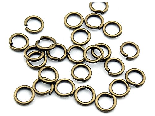 50 Biegeringe in antik Bronze 6 mm Messing von Vintageparts, DIY-Schmuck von Vintageparts FACHHANDEL FÜR SCHMUCKZUBEHÖR