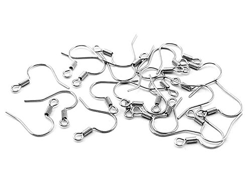 Vintageparts 60 Ohrhaken, Fischerhaken in silberfarben platiniert, DIY-Schmuck Vintageparts 60 Ohrhaken, Fischerhaken in silberfarben platiniert, DIY-Schmuck von Vintageparts FACHHANDEL FÜR SCHMUCKZUBEHÖR