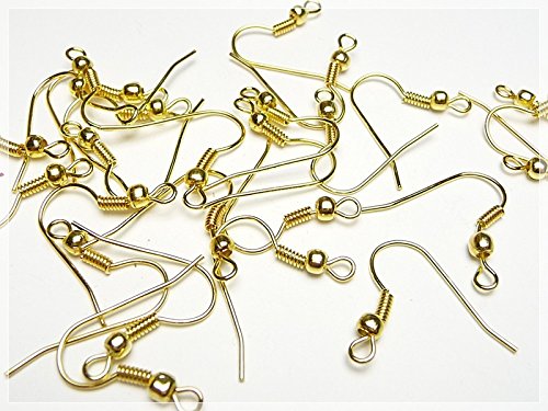 Vintageparts 60 Ohrhaken in goldfarben, Fischerhaken, DIY-Schmuck Vintageparts 60 Ohrhaken in goldfarben, Fischerhaken, DIY-Schmuck von Vintageparts FACHHANDEL FÜR SCHMUCKZUBEHÖR