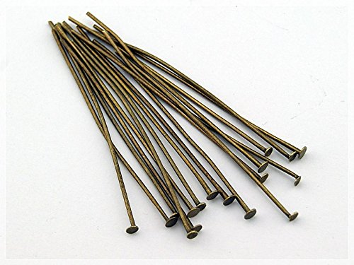 70 Nietstifte 50 mm vintage bronze von Vintageparts FACHHANDEL FÜR SCHMUCKZUBEHÖR
