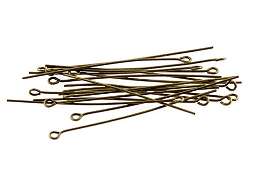70 Ösenstifte 50 mm in Vintage bronze von Vintageparts FACHHANDEL FÜR SCHMUCKZUBEHÖR