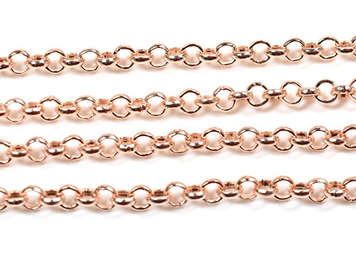 Vintageparts Jasseronkette in roségoldfarben 2m, DIY-Schmuck Gliederkette Kette Vintageparts Jasseronkette in roségoldfarben 2m, DIY-Schmuck Gliederkette Kette von Vintageparts FACHHANDEL FÜR SCHMUCKZUBEHÖR