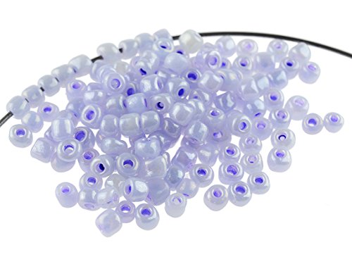 Vintageparts Rocailles Perlen 4 mm in Flieder 300 Stück DIY Schmuck toho Glasperlen Seed Beads Pastellfarben von Vintageparts FACHHANDEL FÜR SCHMUCKZUBEHÖR