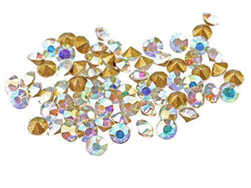 Vintageparts Strasssteine im Holographic Design 4 mm 50 Stück, DIY-Schmuck, Holo Effekt von Vintageparts FACHHANDEL FÜR SCHMUCKZUBEHÖR