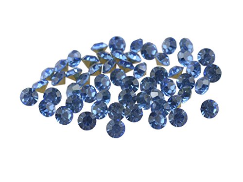 Strasssteine in blau 4,2 mm 50 Stück von Vintageparts, DIY-Schmuck, Strass von Vintageparts FACHHANDEL FÜR SCHMUCKZUBEHÖR